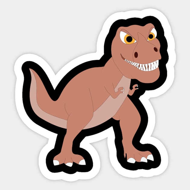 Cartoon Dino Dinosaur Kids T-Rex Sticker by Shirtjaeger